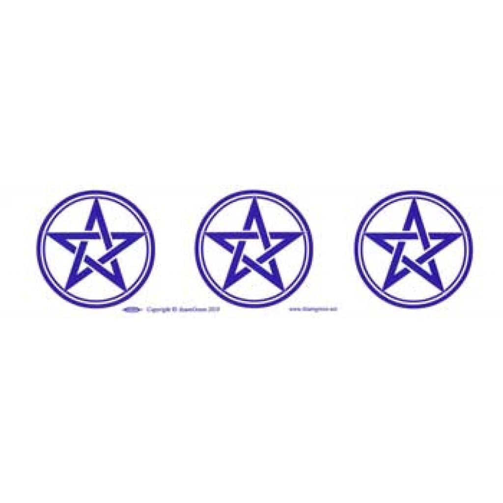 Three Pentagrams Bumper Sticker