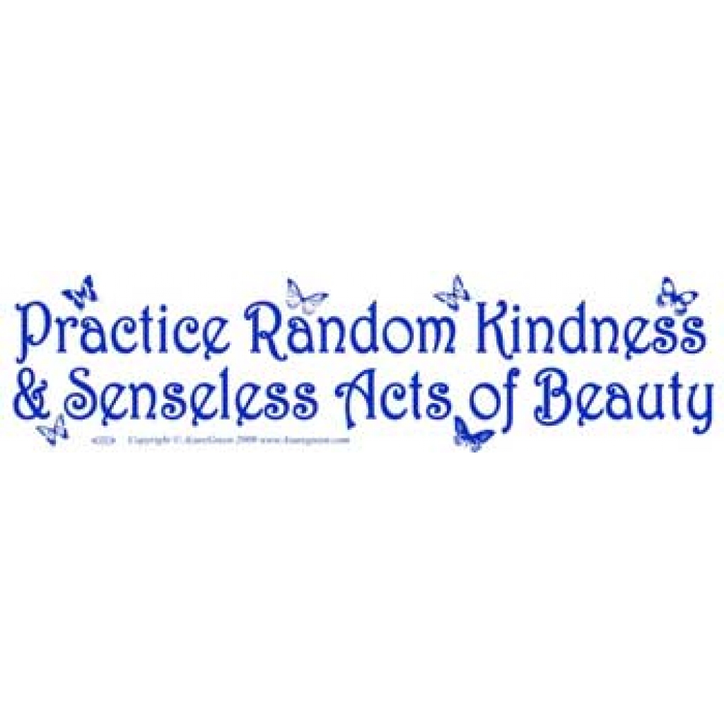 Practice Random Kindness & Senseless Acts of Beauty Bumper Sticker