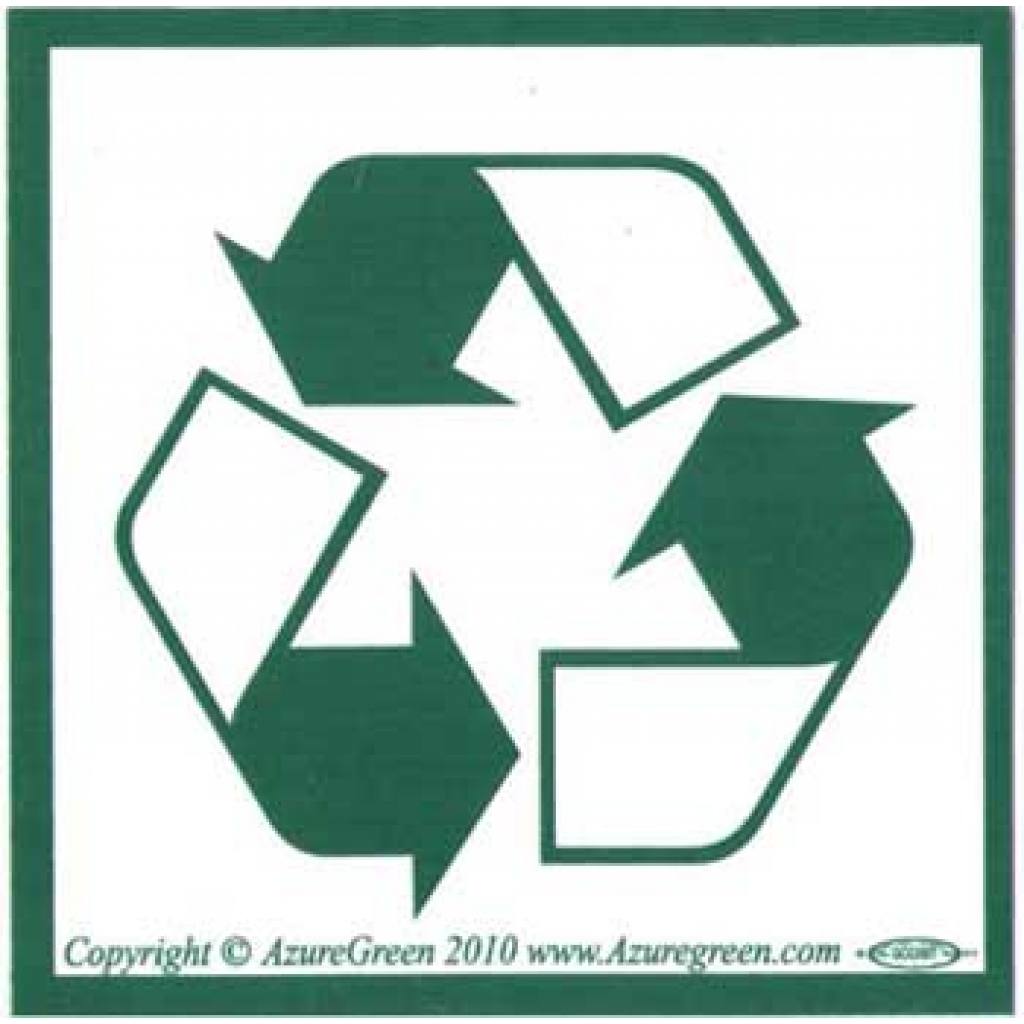 Recycle Symbol Bumper Sticker - Environmental Awareness