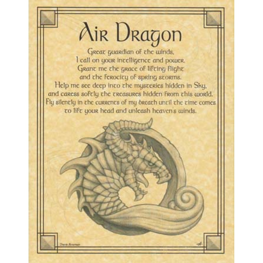 Air Dragon Guardian Prayer Poster