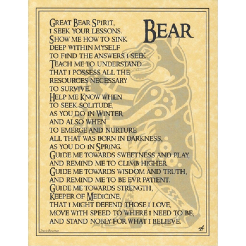 Bear Prayer Poster