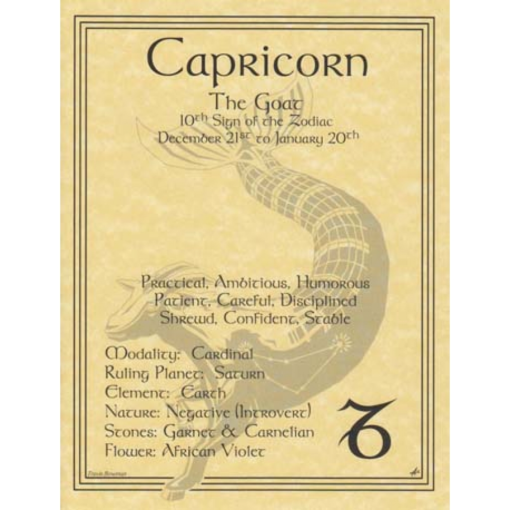 Capricorn Zodiac Poster