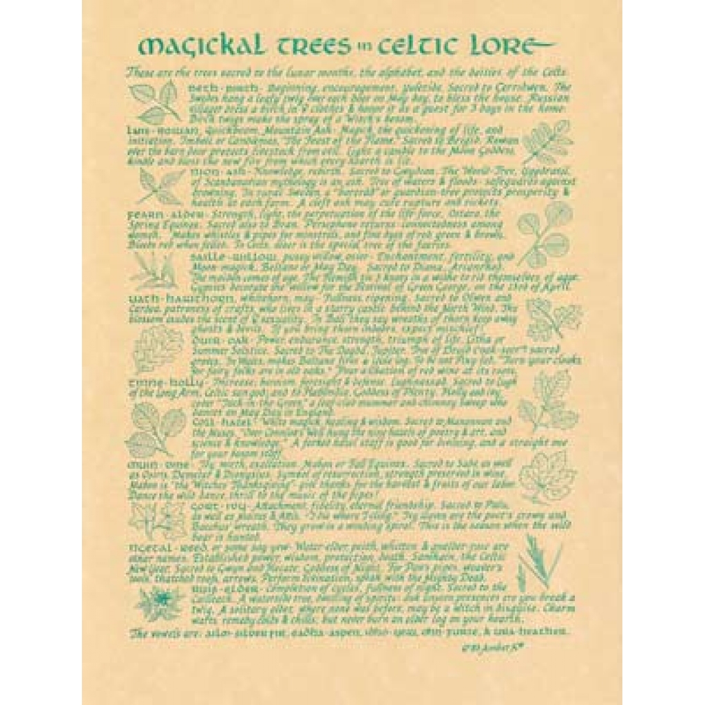 Celtic Trees Poster - Sacred Trees in Celtic Lore