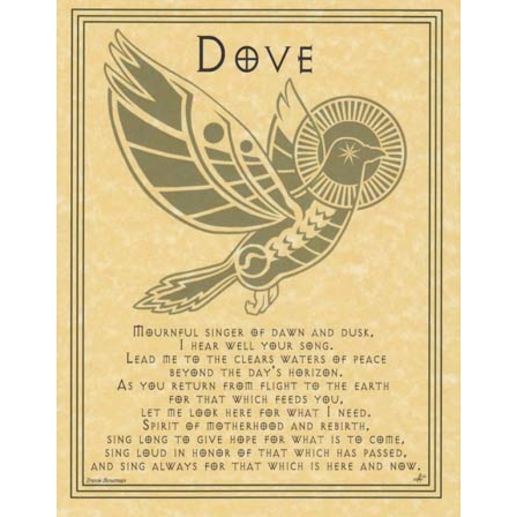 Dove Prayer Poster - Inspirational Art