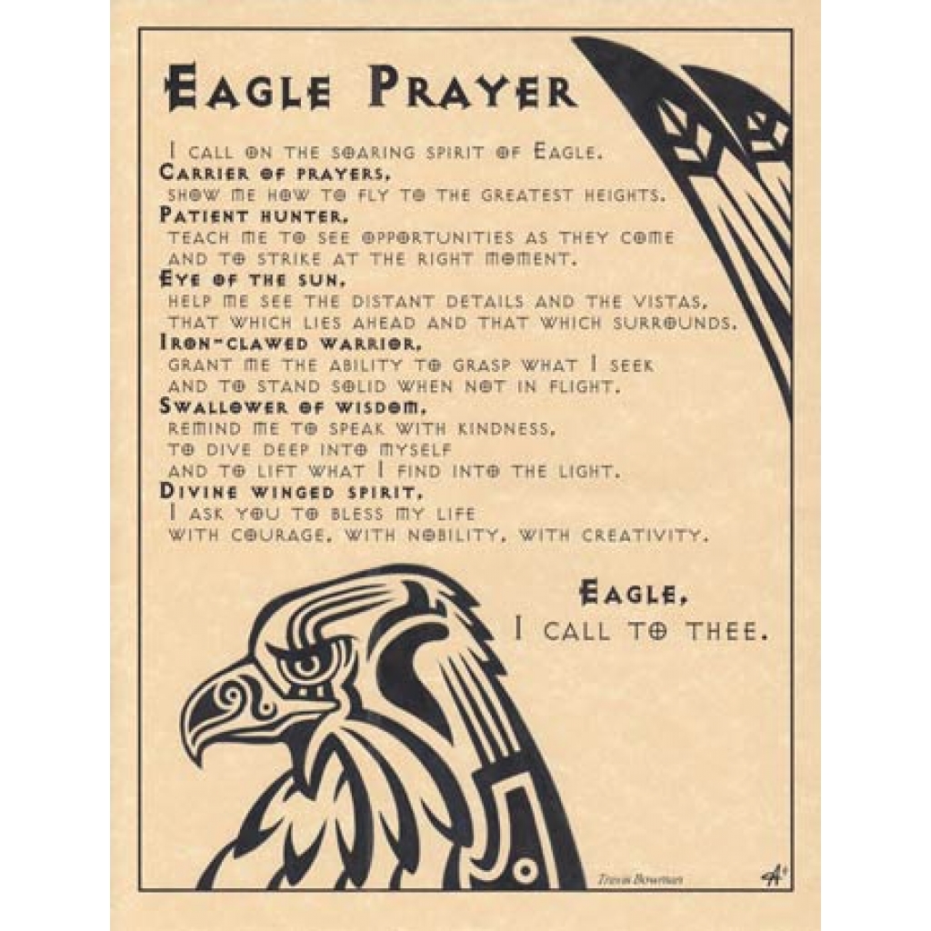 Eagle Prayer Poster for Wisdom and Strength