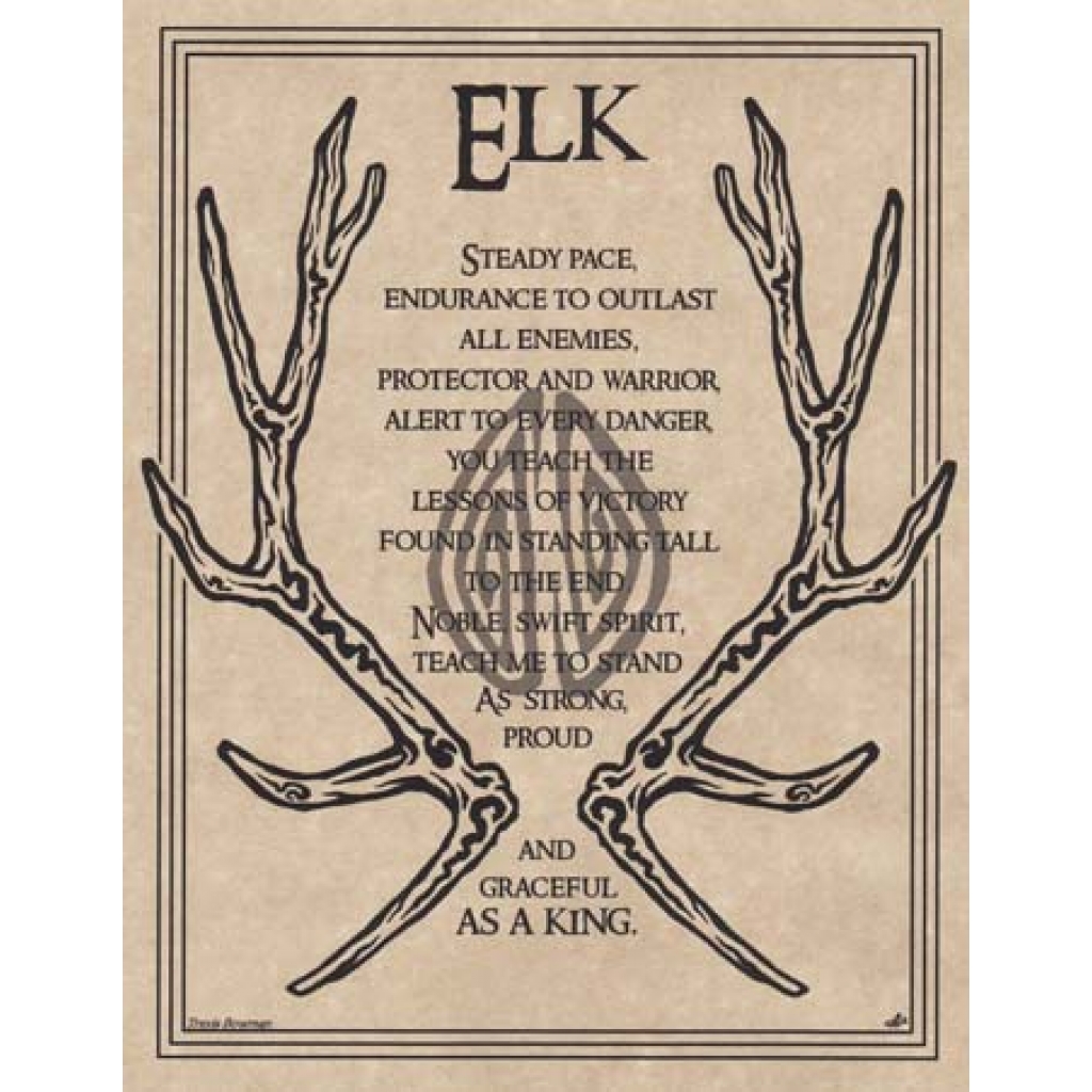 Elk Prayer Poster - Spiritual Blessing