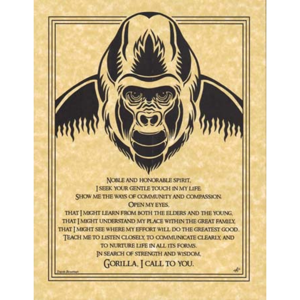 Gorilla Prayer Poster