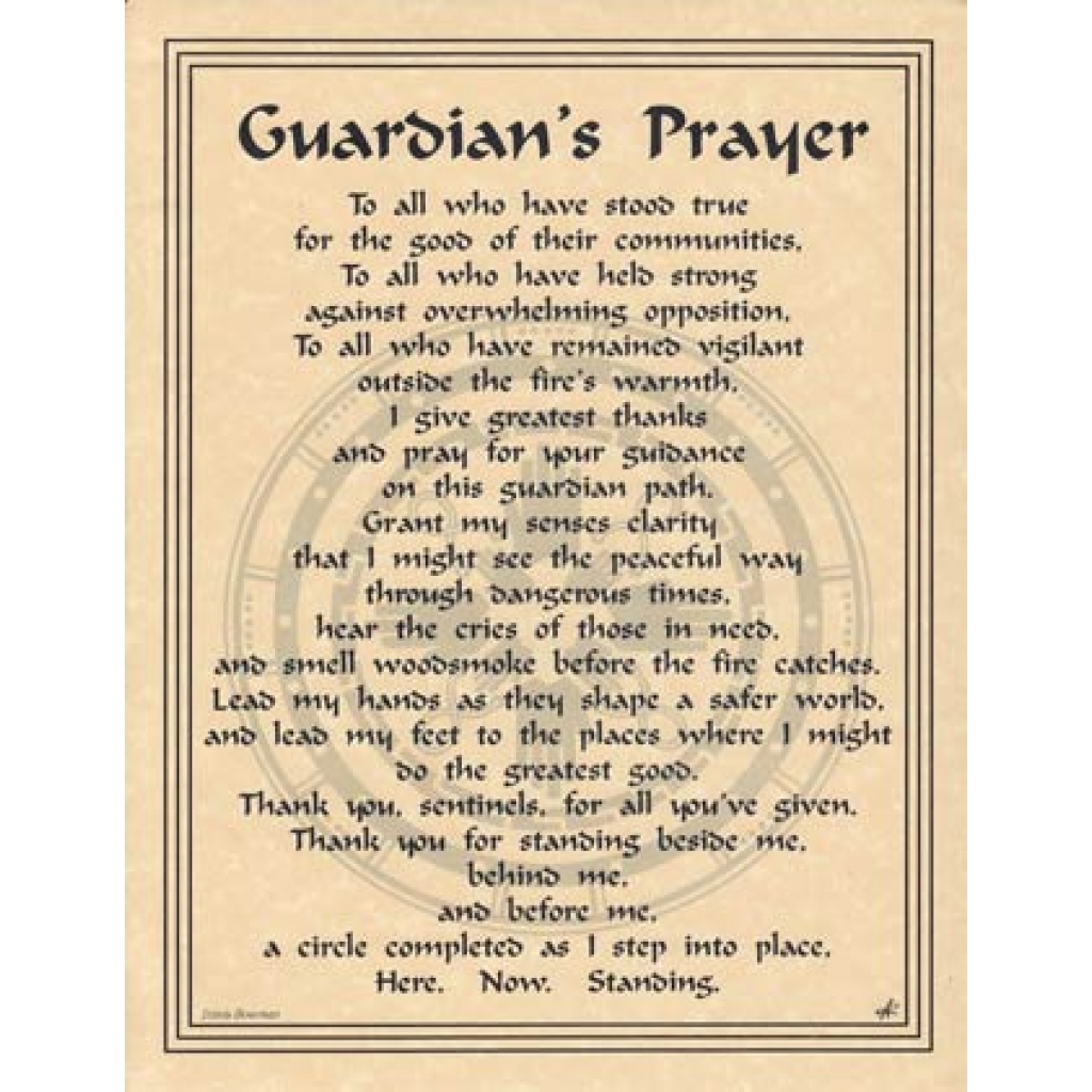 Guardian's Prayer Poster for Spiritual Guidance