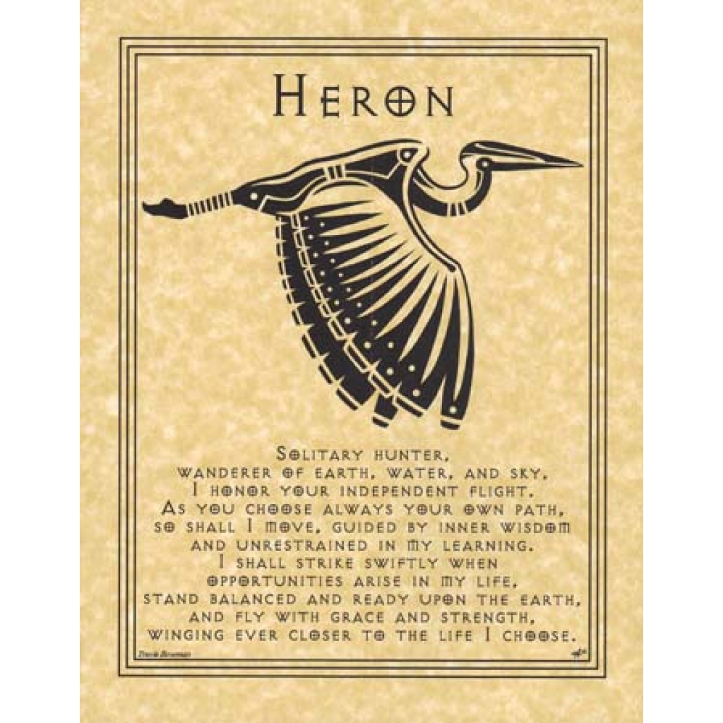 Heron Prayer Poster: A Spiritual Reminder of Peace