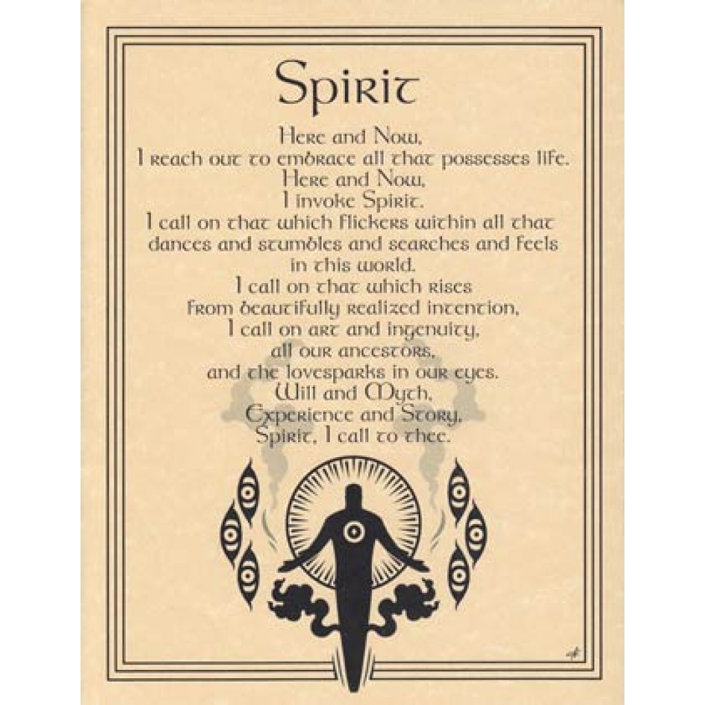 Spirit Invocation Poster for Spiritual Growth