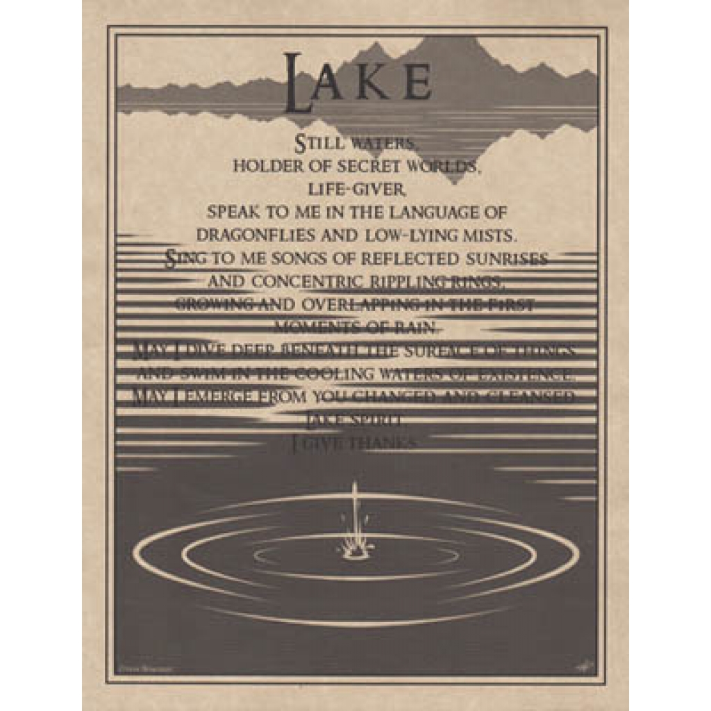 Lake Prayer Art Poster