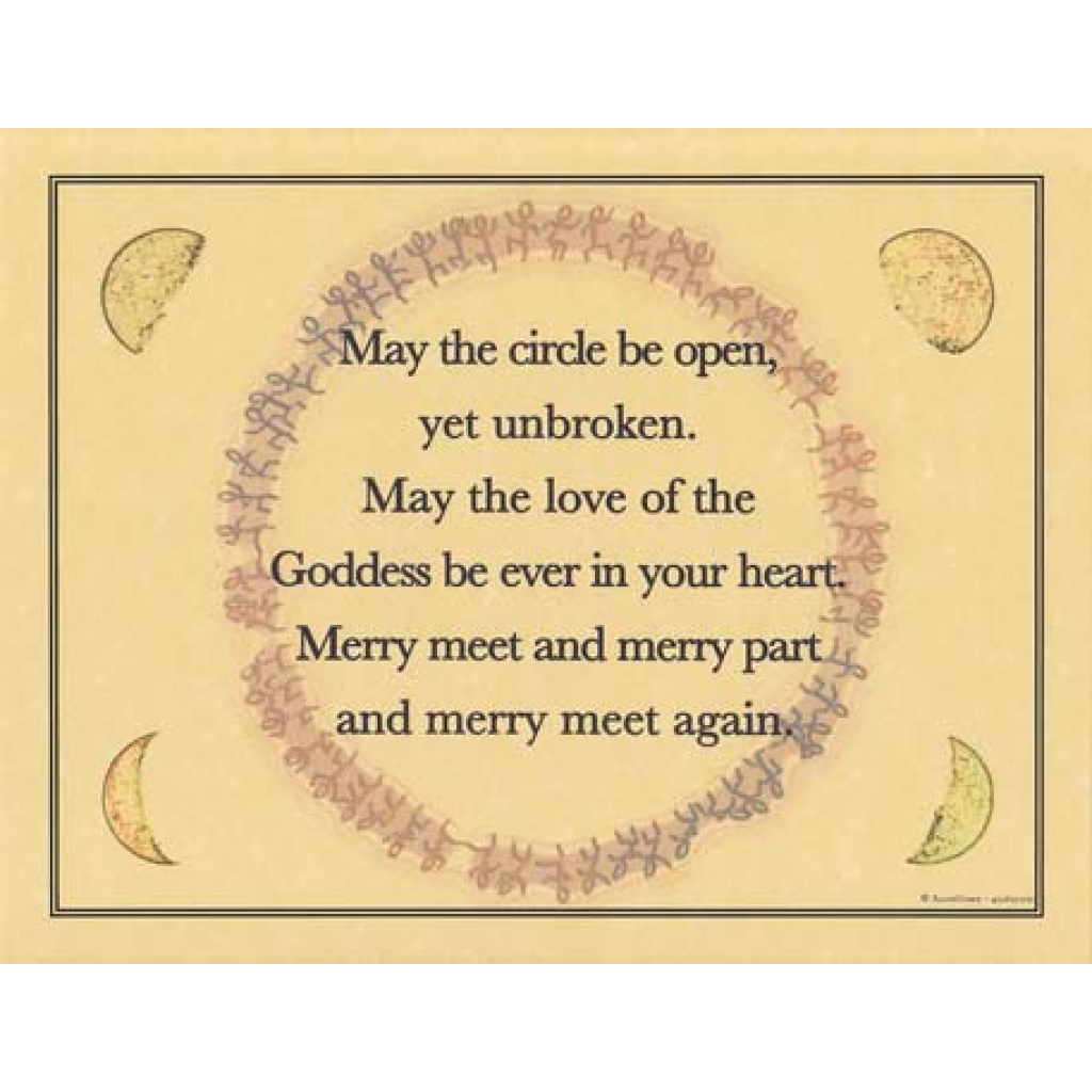 May The Circle Be Open Yet Unbroken Poster - Inspirational Decor