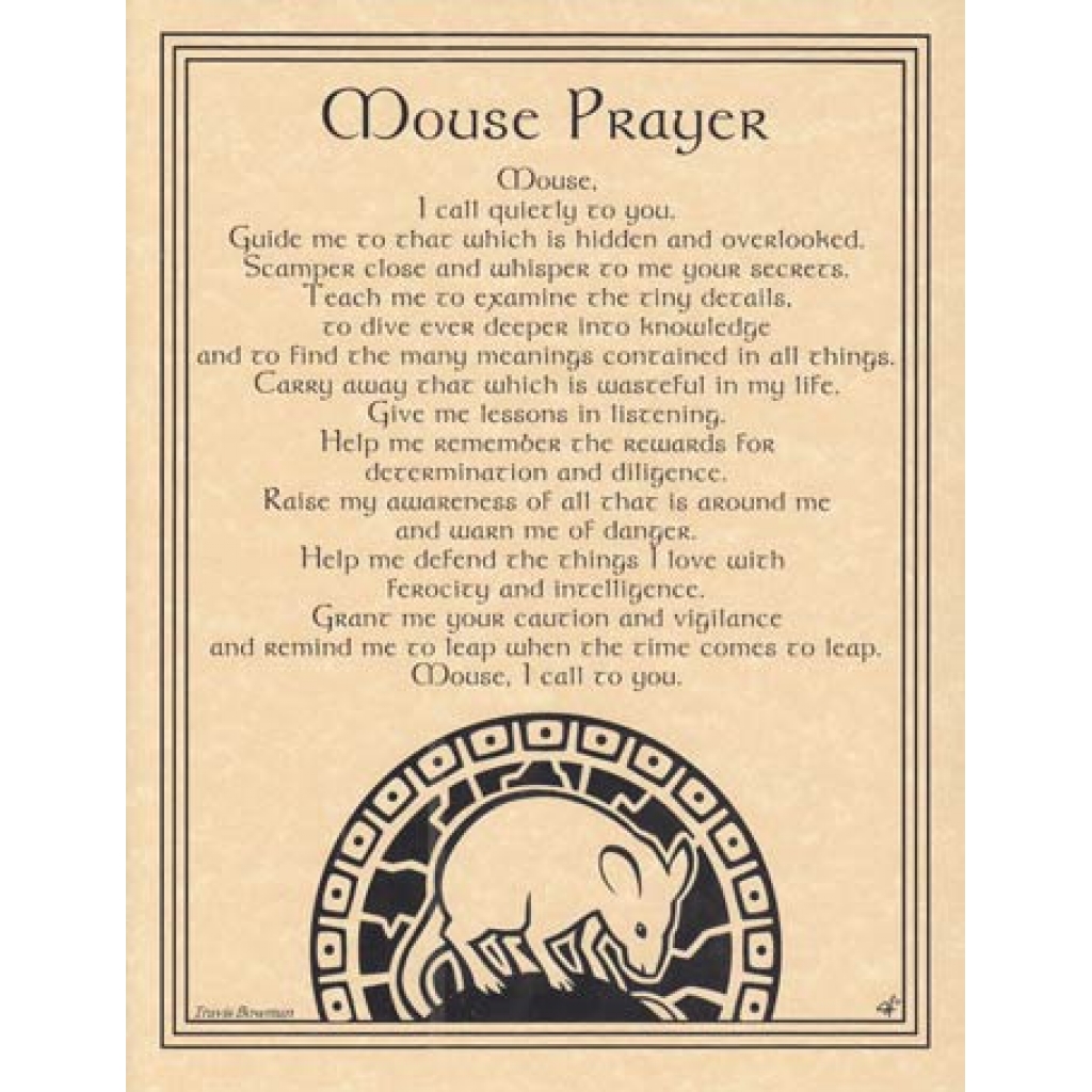 Mouse Prayer Poster - Spiritual Guidance