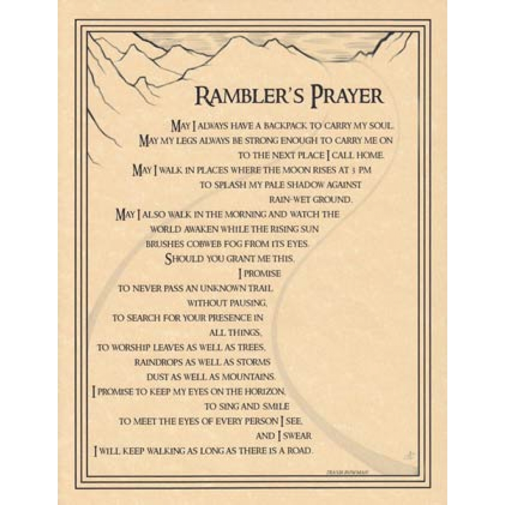 Rambler's Prayer Poster