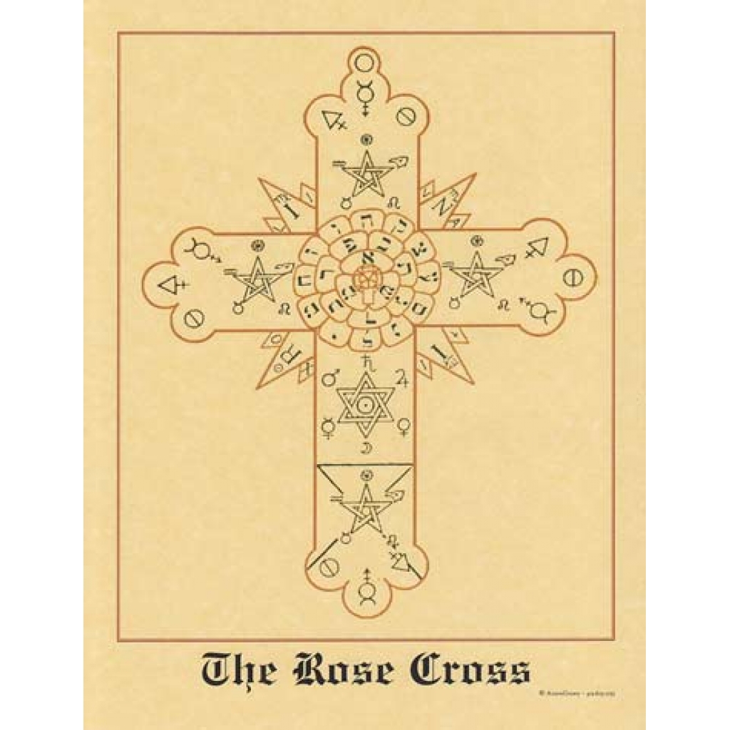 Rose Cross Poster: Rosicrucian Symbol