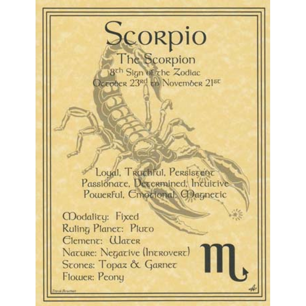 Scorpio Zodiac Poster