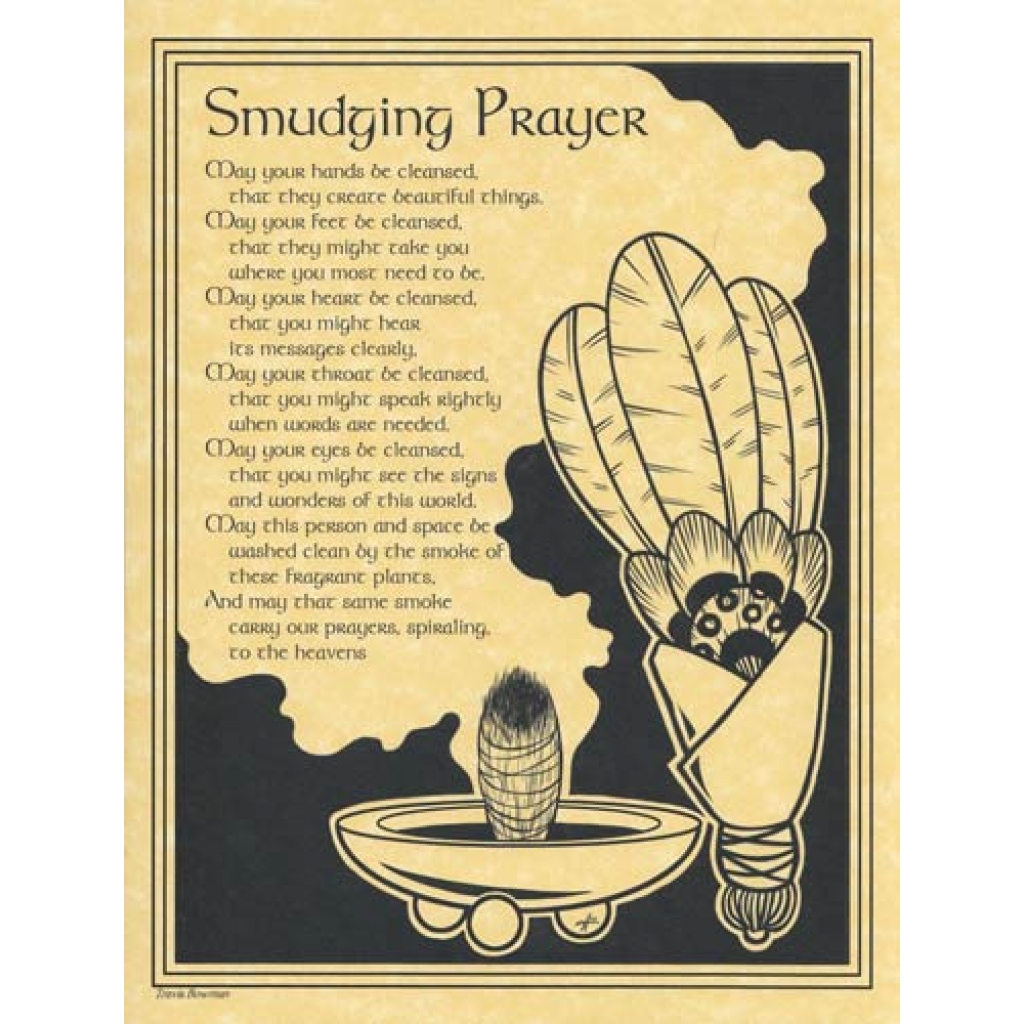 Smudging Prayer Poster for Ritual Use