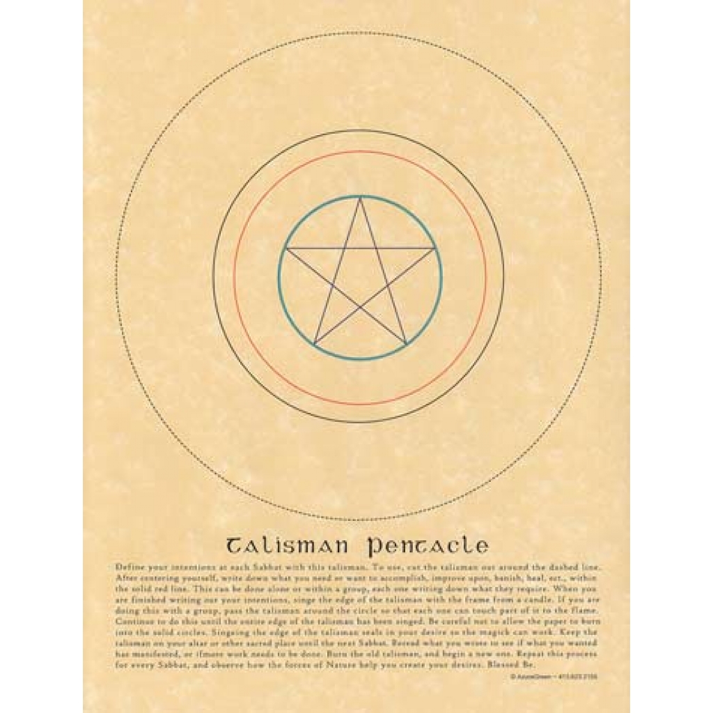 Talisman Pentacle Poster - Magical Intentions