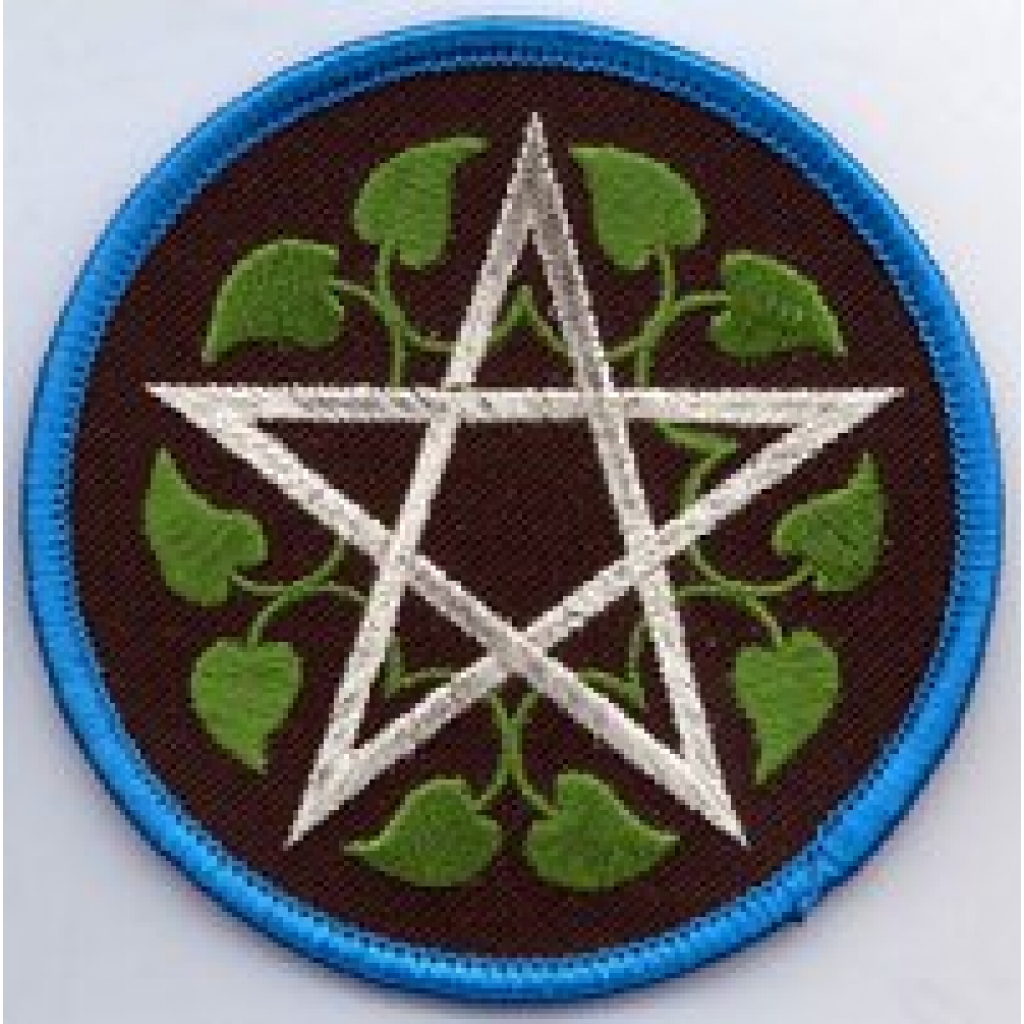 Leafy Pentagram Patch for Magical Decor