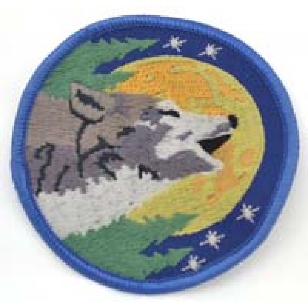 Wolf Sew-On Patch - Celestial Design