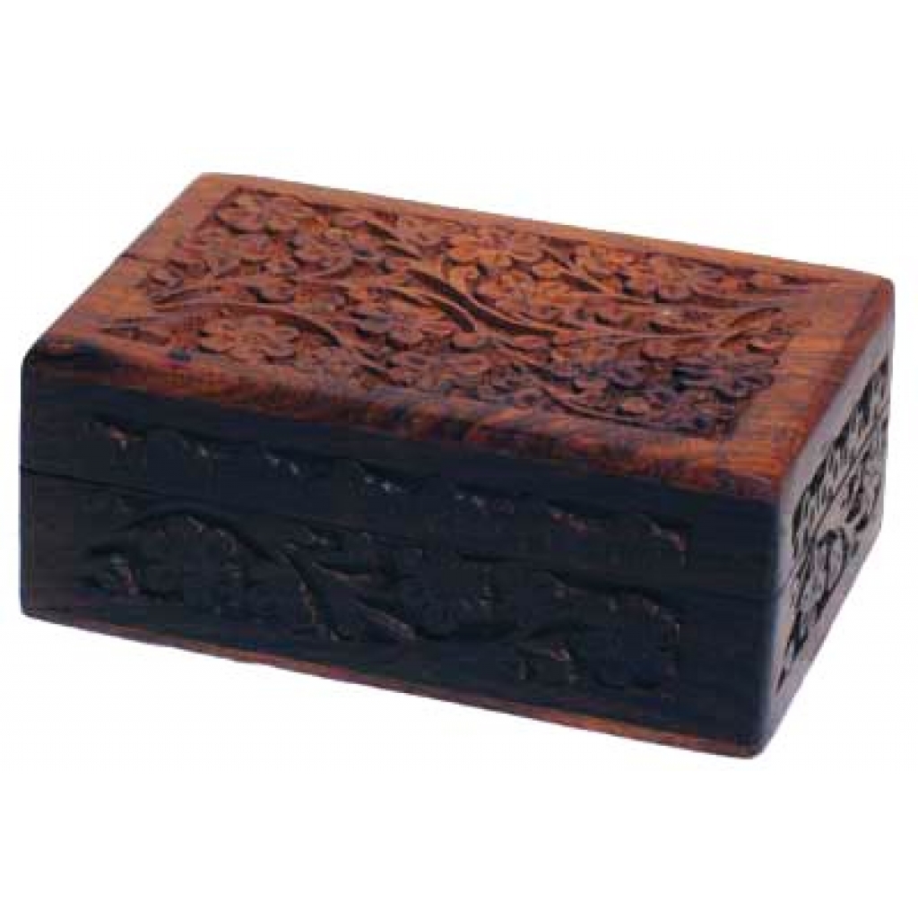 Handcrafted Box with Floral Design - Elegant Storage