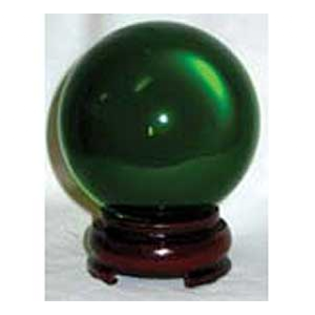 80mm Green Gazing Ball - Divinatory Tool for Reflection