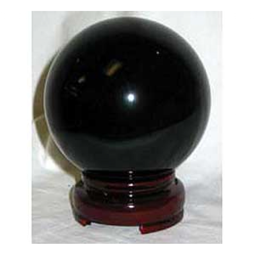 Elegant 80mm Black Gazing Ball for Meditation