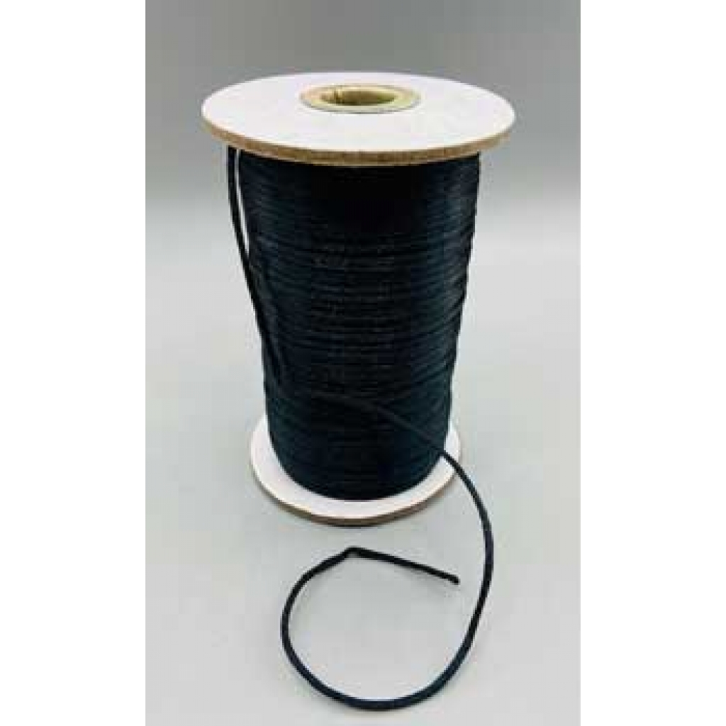 Black Rattail Cord - 2mm, 144 Yards