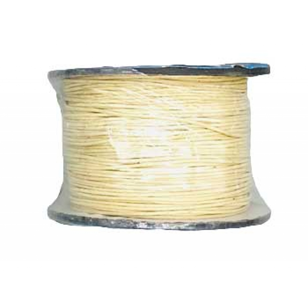 1mm Cream Waxed Cotton Cord - 100 Yards