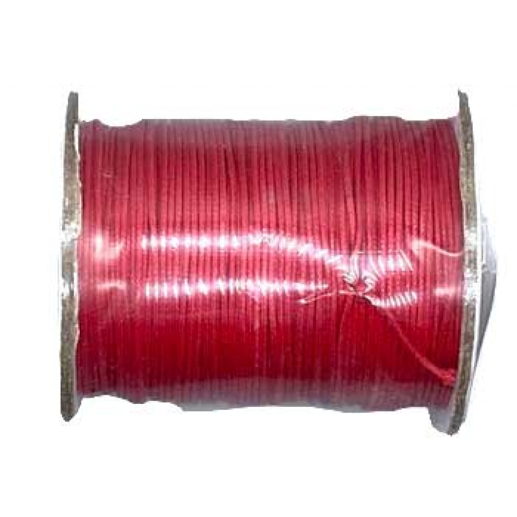 100 yds Red Waxed Cotton Cord 1mm