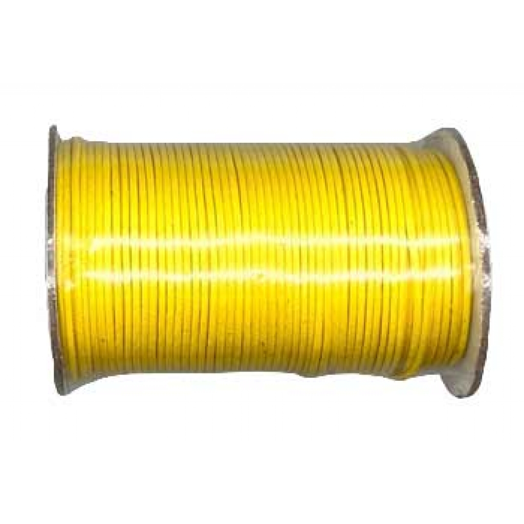 Yellow Waxed Cotton Cord 1mm - 100 Yards