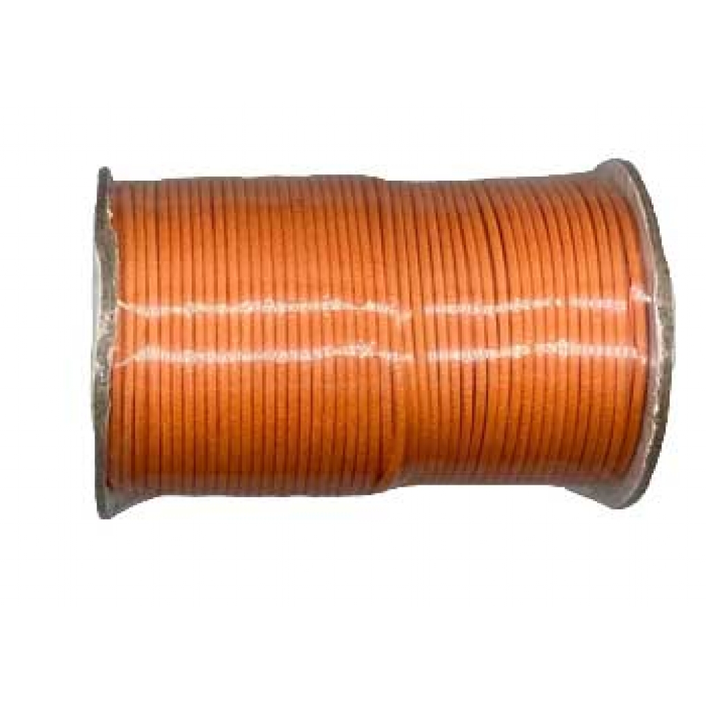 100 Yards of Orange Waxed Cotton Cord - 2mm Thick