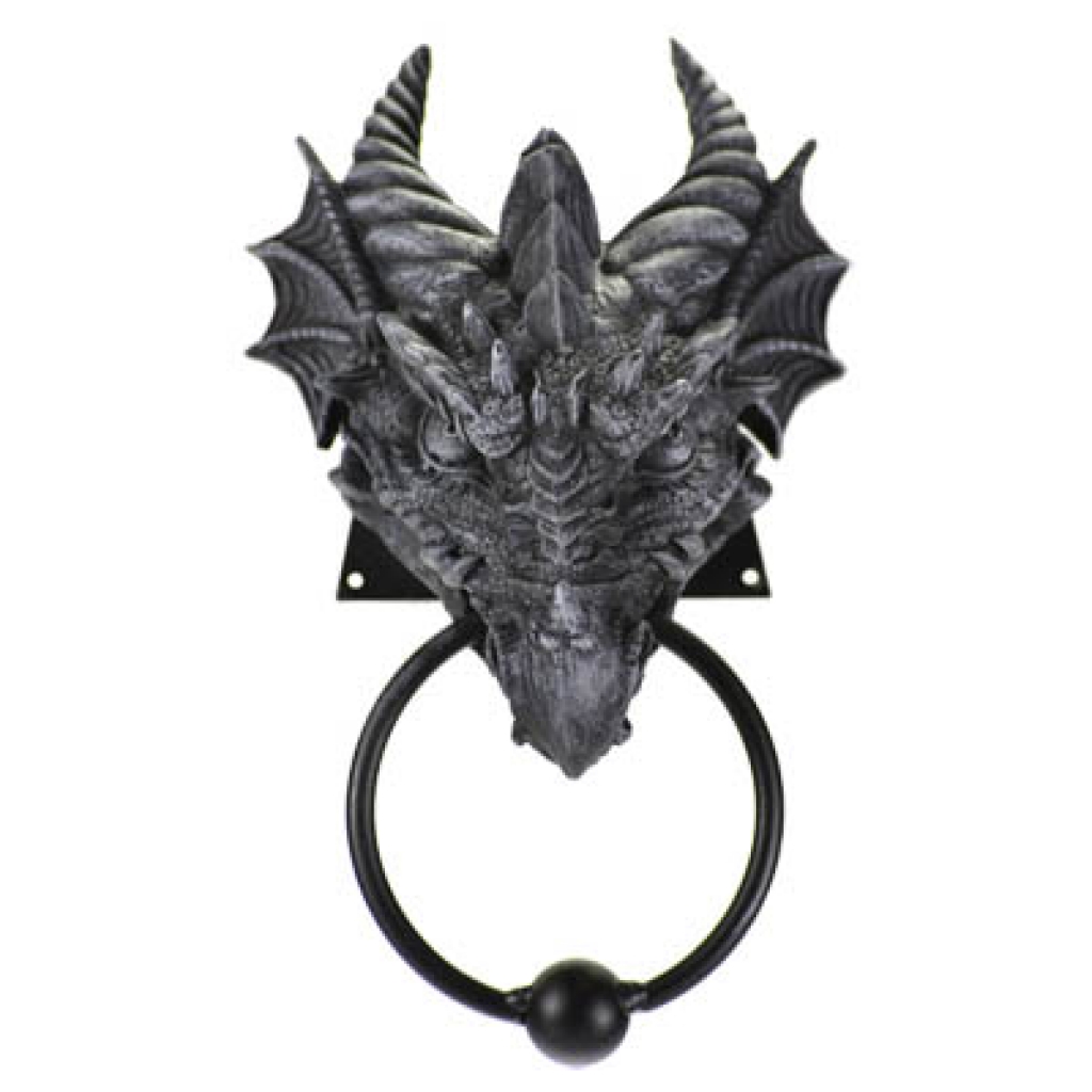 Dragon Door Knocker: Hand-painted Resin Beauty