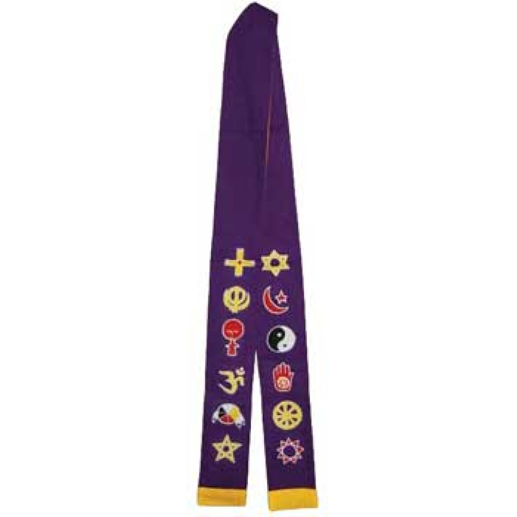 Interfaith Minister's Stole - Purple & Gold