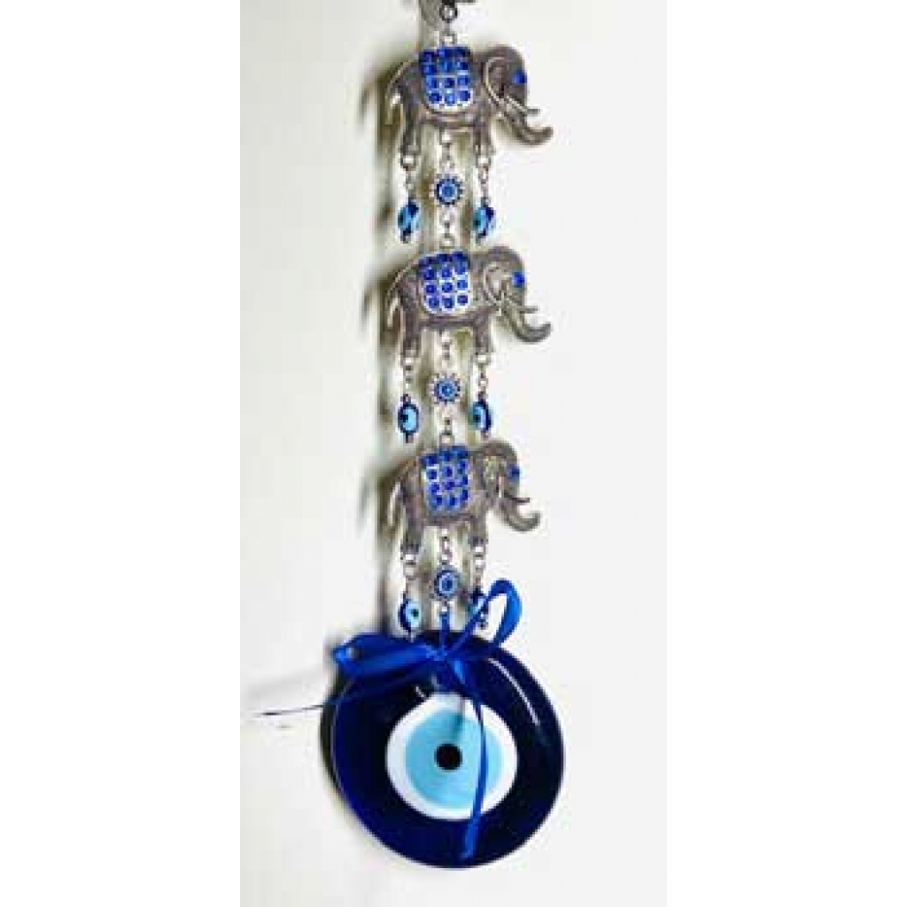 Elephants Evil Eye Wall Hanging