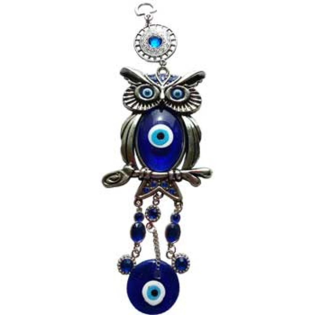 Watching Owl Evil Eye Wall Hanging - Guardian Decor