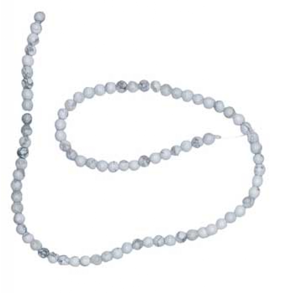 4mm Howlite Beads for Calming Jewelry Making