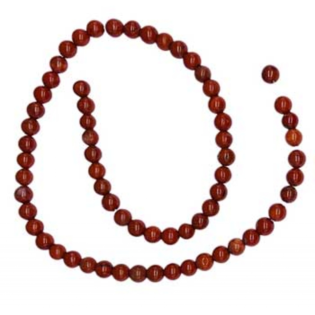 6mm Red Jasper Beads for Jewelry Making and Energy Nurturing