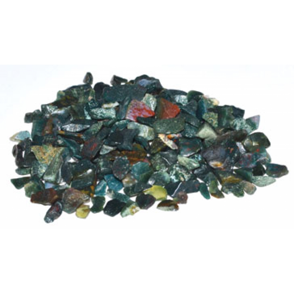 1 lb Bloodstone Tumbled Chips 3-5mm - Grounding Healing Energy