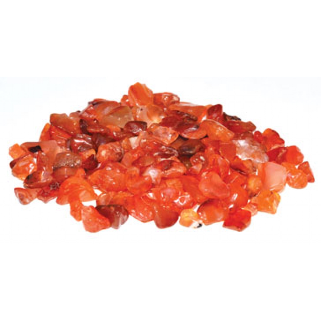 1 lb Carnelian Tumbled Chips 3-5mm