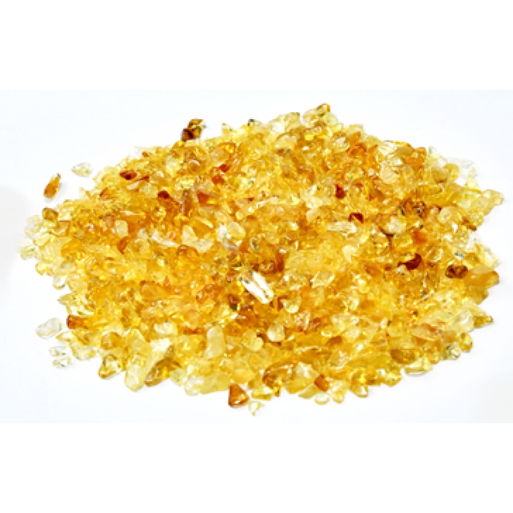 1 lb Citrine Tumbled Chips - 2-5mm