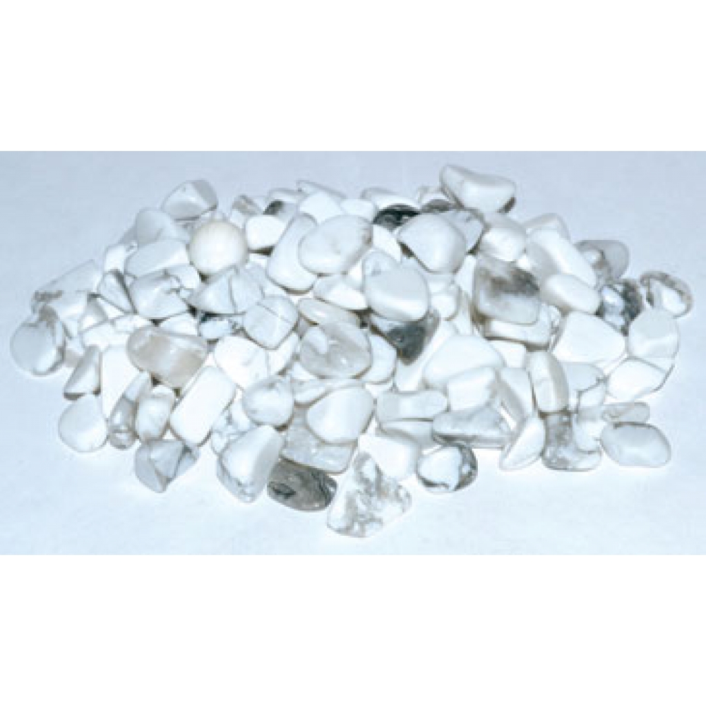 1 lb White Howlite Tumbled Chips - Stress Relief