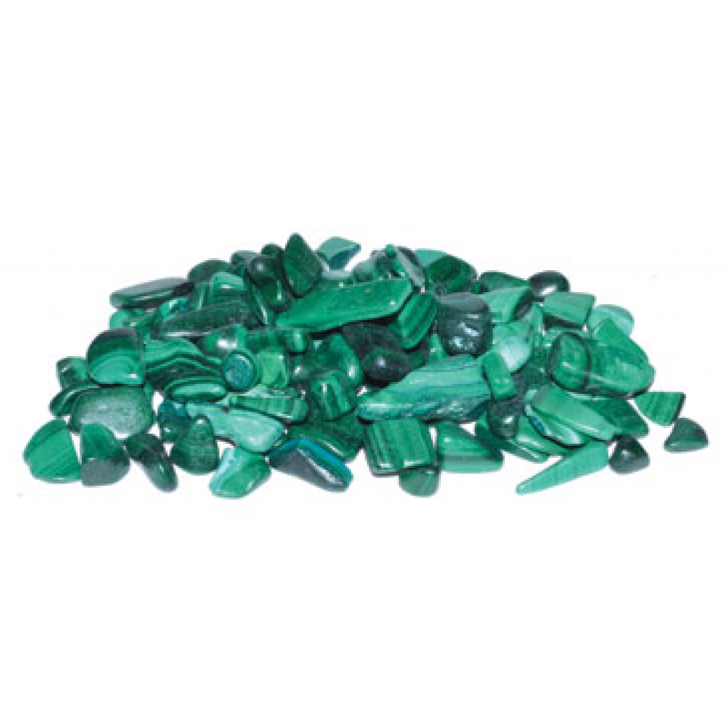 Malachite Tumbled Chips - 1 lb