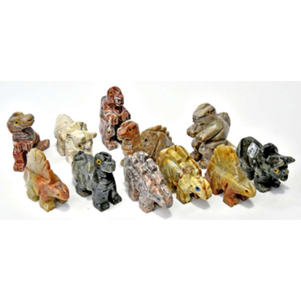 Set of 12 Dolomite Dinosaurs - Charming Collectibles