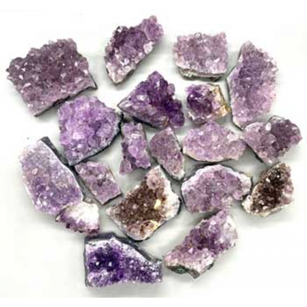 Flat of Amethyst B Druse - Unique Energetic Crystal Offering