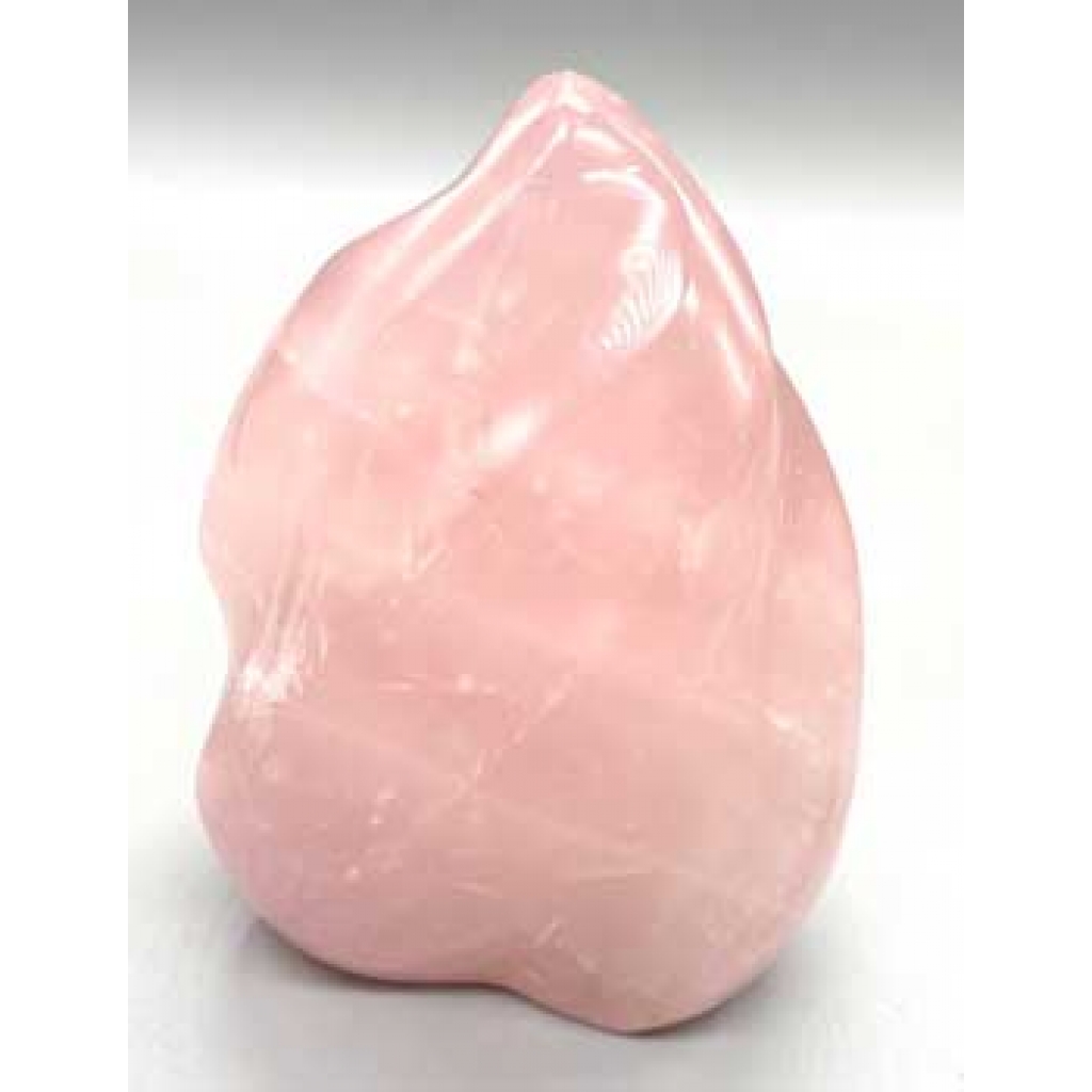 Rose Quartz Flame Shape - Polished Gem