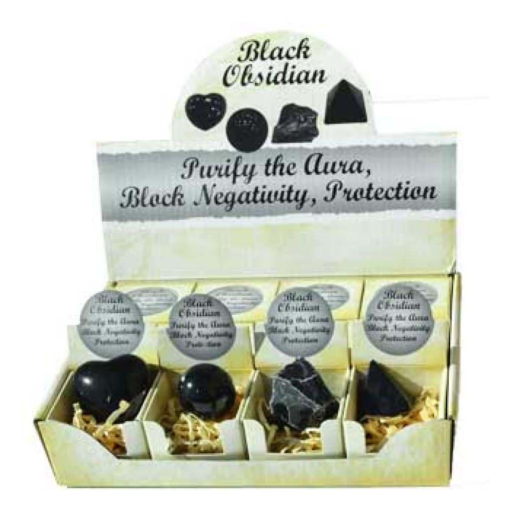 Black Obsidian Gift Box Set - 12 Unique Stones