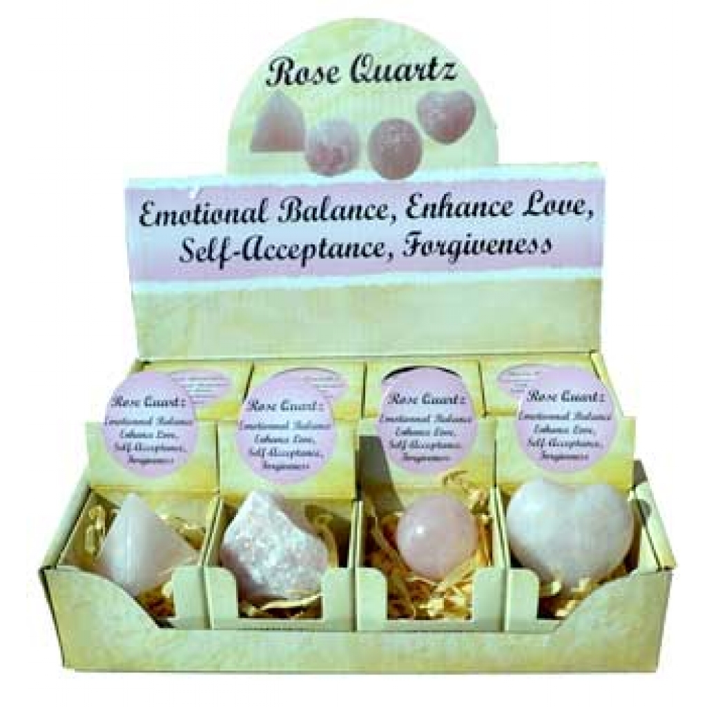 Rose Quartz Gift Box Set of 12 – Emotional Healing and Love