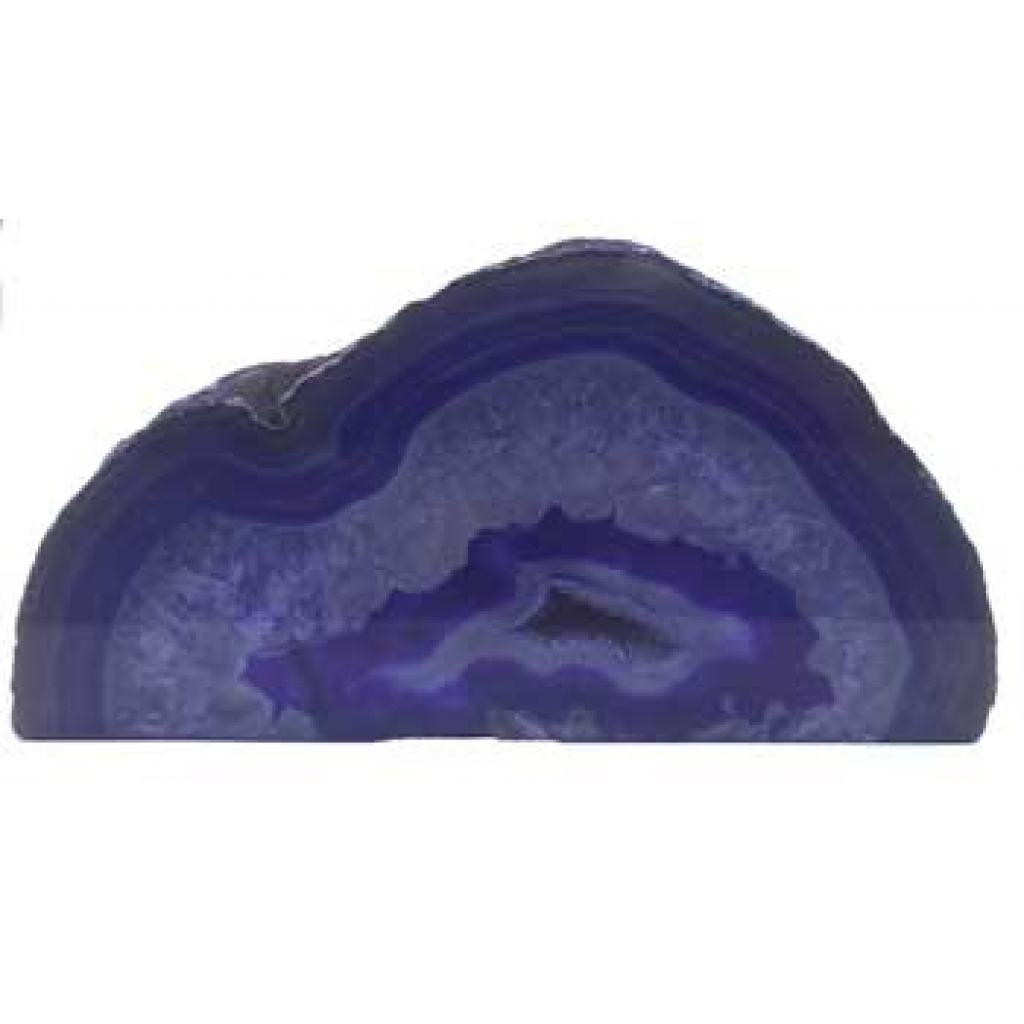 Geode Purple Agate Cut - Natural Stone Decor