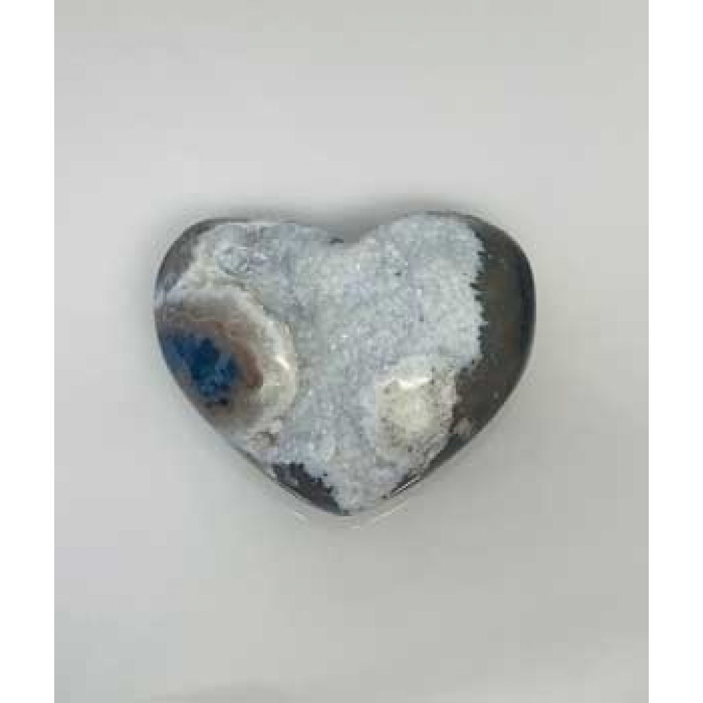 Medium Heart Puffed Druze Agate: Unique and Beautiful